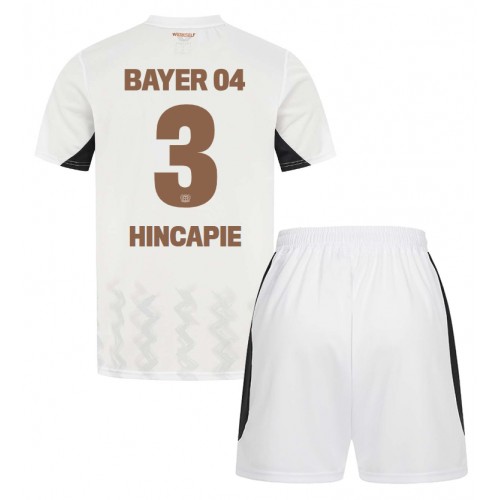 Fotballdrakt Barn Bayer Leverkusen Piero Hincapie #3 Bortedraktsett 2024-25 Kortermet (+ Korte bukser)